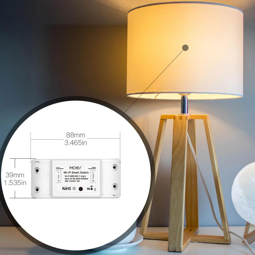 WiFi DIY Smart Switch Electric Current Voltage Power Monitor Universal Module 16A 7