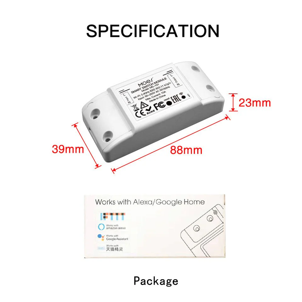 WiFi RF DIY Smart Light Switch Module Universal Breaker Timer Works with Alexa Google Home 9