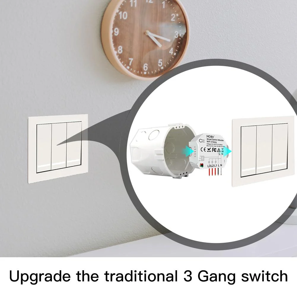 3/4 Gang, 1/2 Way Module, Wireless Home Smart Switch Light Modular 4