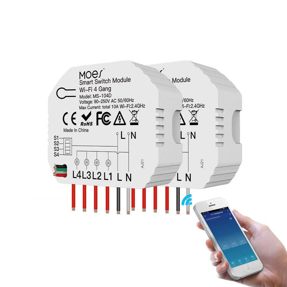 3/4 Gang, 1/2 Way Module, Wireless Home Smart Switch Light Modular 9