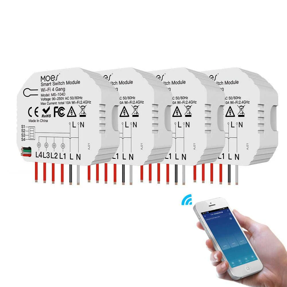 3/4 Gang, 1/2 Way Module, Wireless Home Smart Switch Light Modular 11