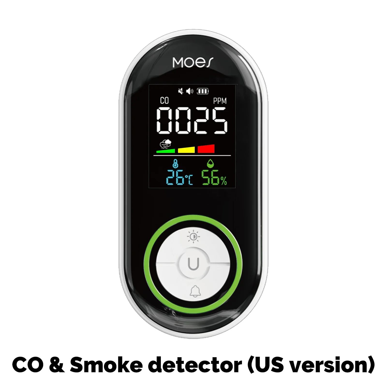 2nd Gen 4-in-1 Plug-in Smoke & Carbon Monoxide Detector with Battery Backup, Temp Humidity LCD Display(Non-Smart) 7