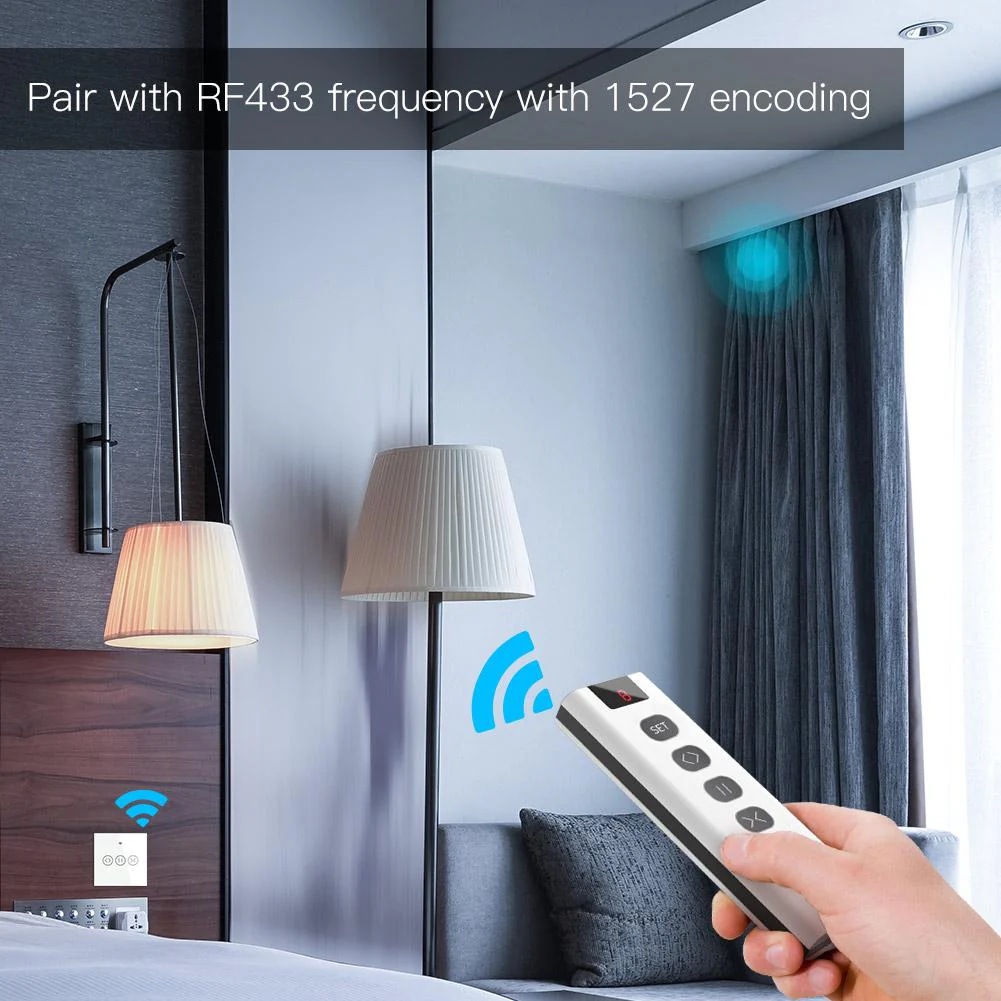 Smart RF433 Transmitter Remote for Curtain 4