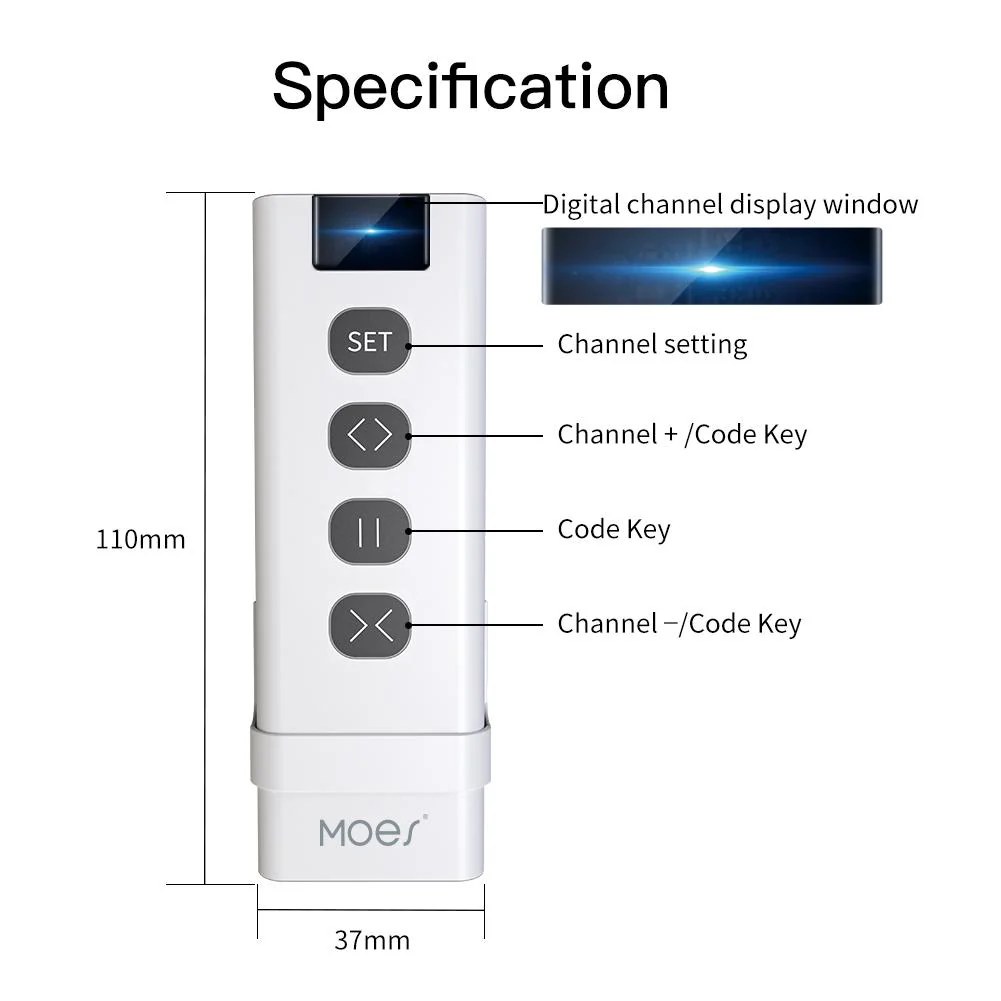 Smart RF433 Transmitter Remote for Curtain 6