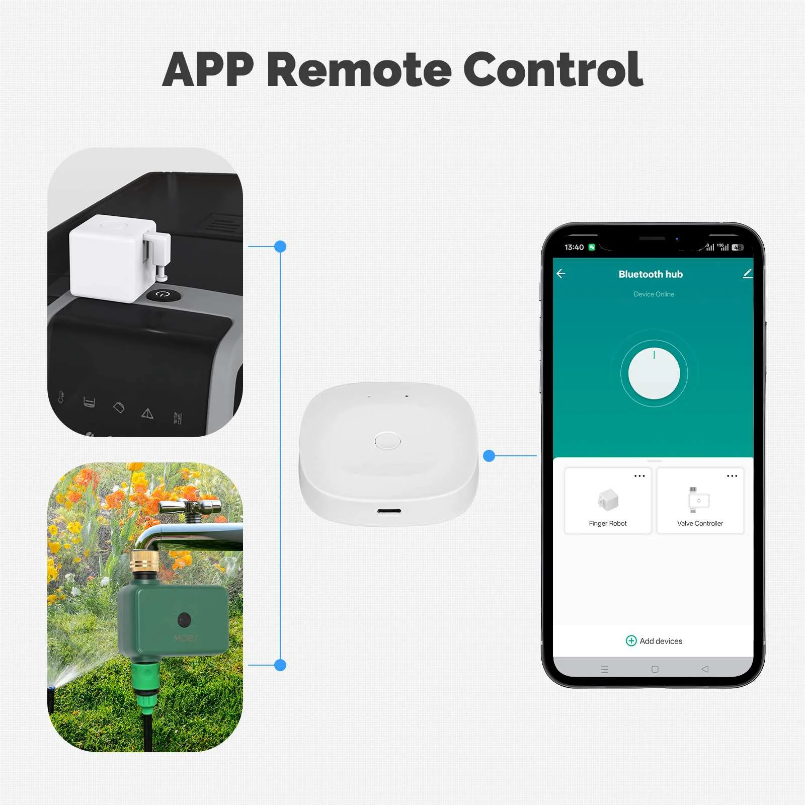 MOES Bluetooth & Mesh Smart Gateway with Type-C, Hub for 128 Devices, Alexa & Google Home Support 3