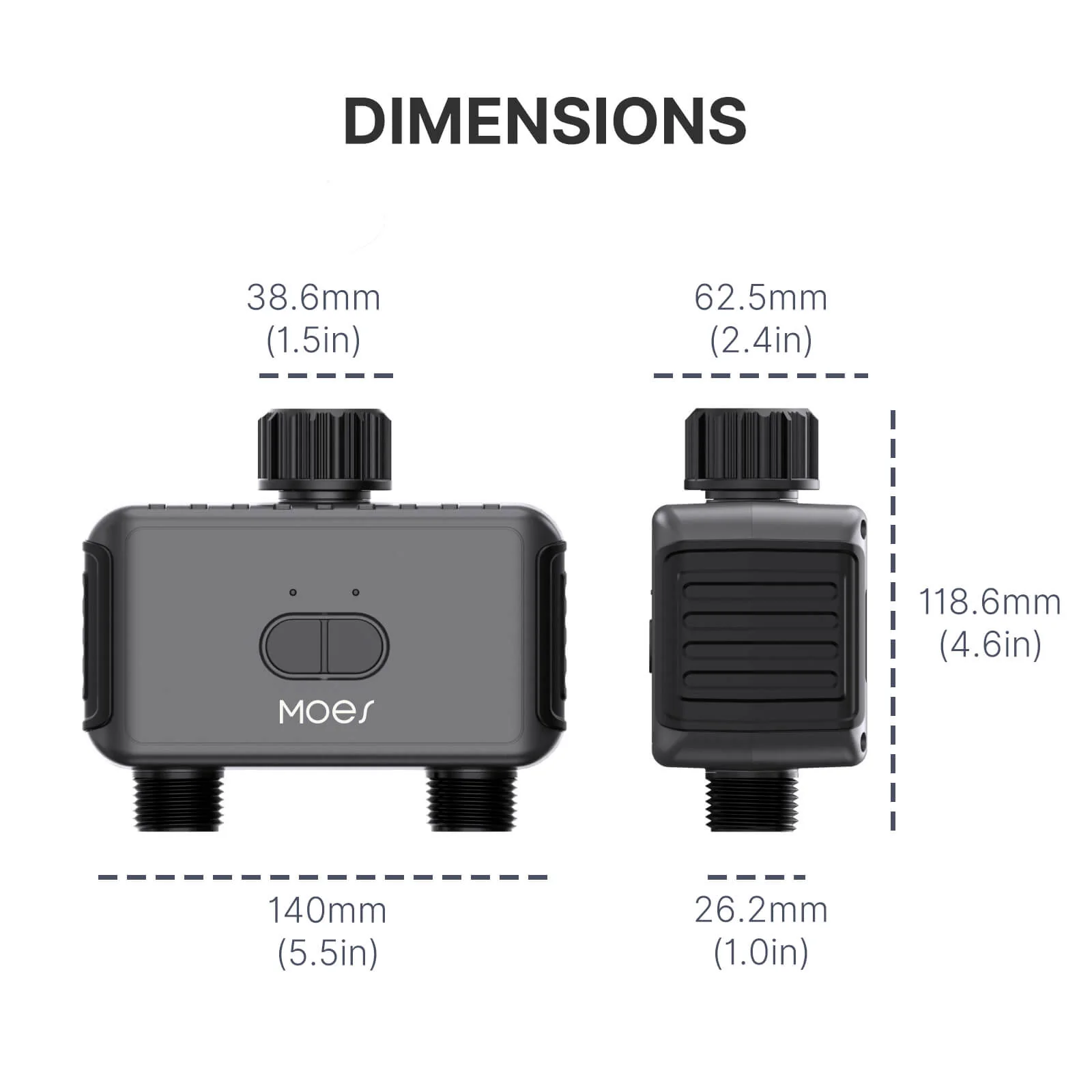 BLE Timer, Smart Sprinkler Water Timer with 2 Outlet 8