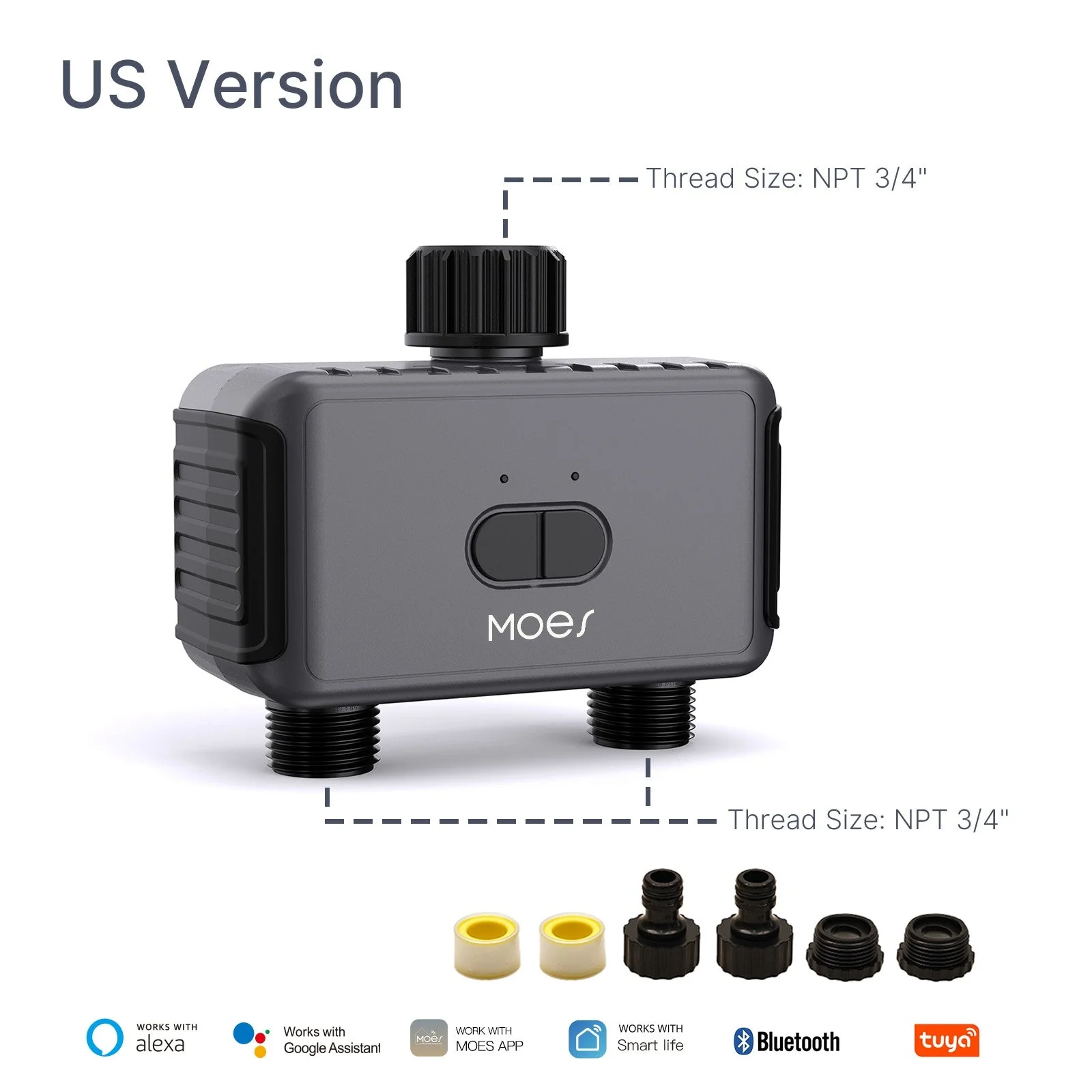BLE Timer, Smart Sprinkler Water Timer with 2 Outlet 11