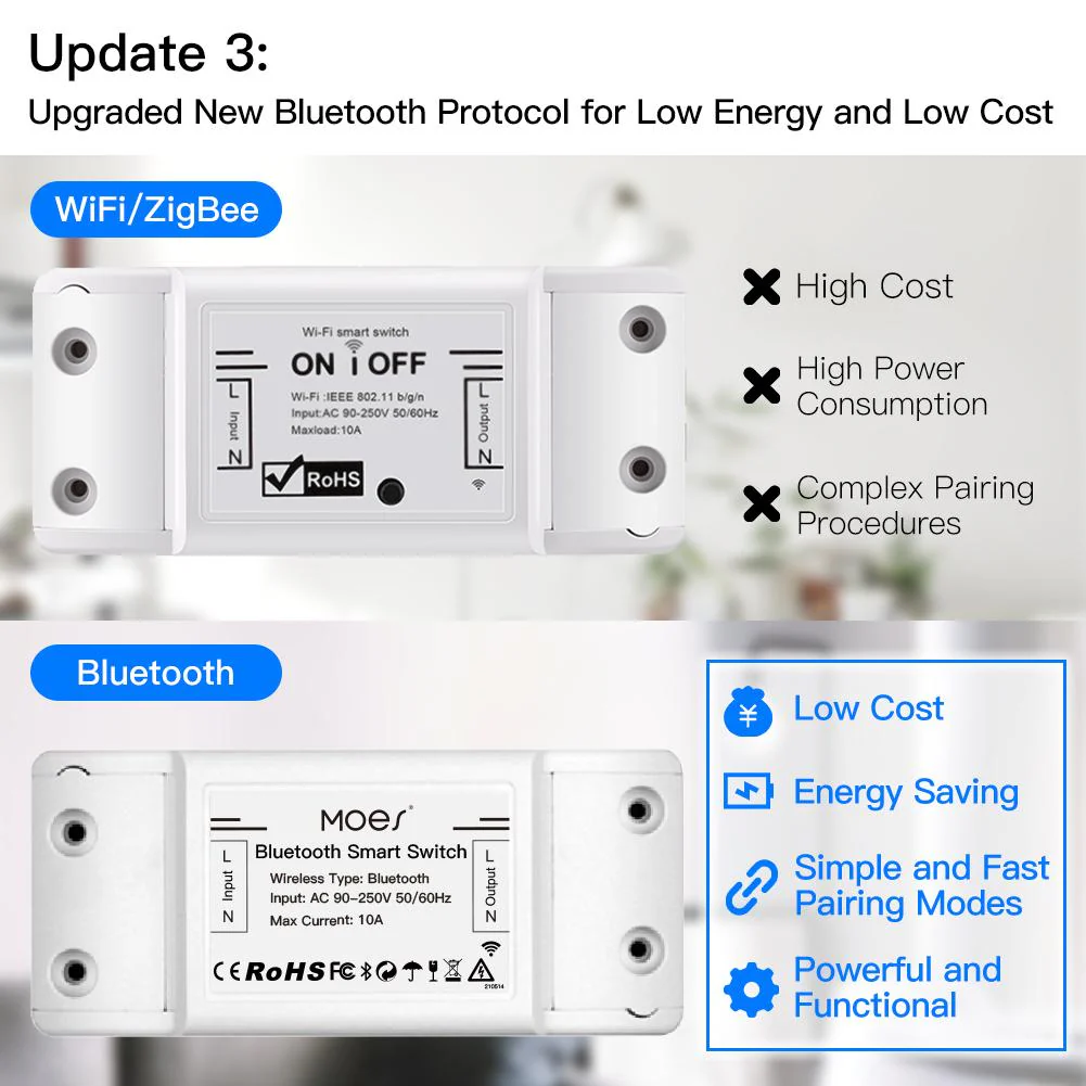 Bluetooth Smart Switch Relay Module Single Point Control Breaker Repeater 5