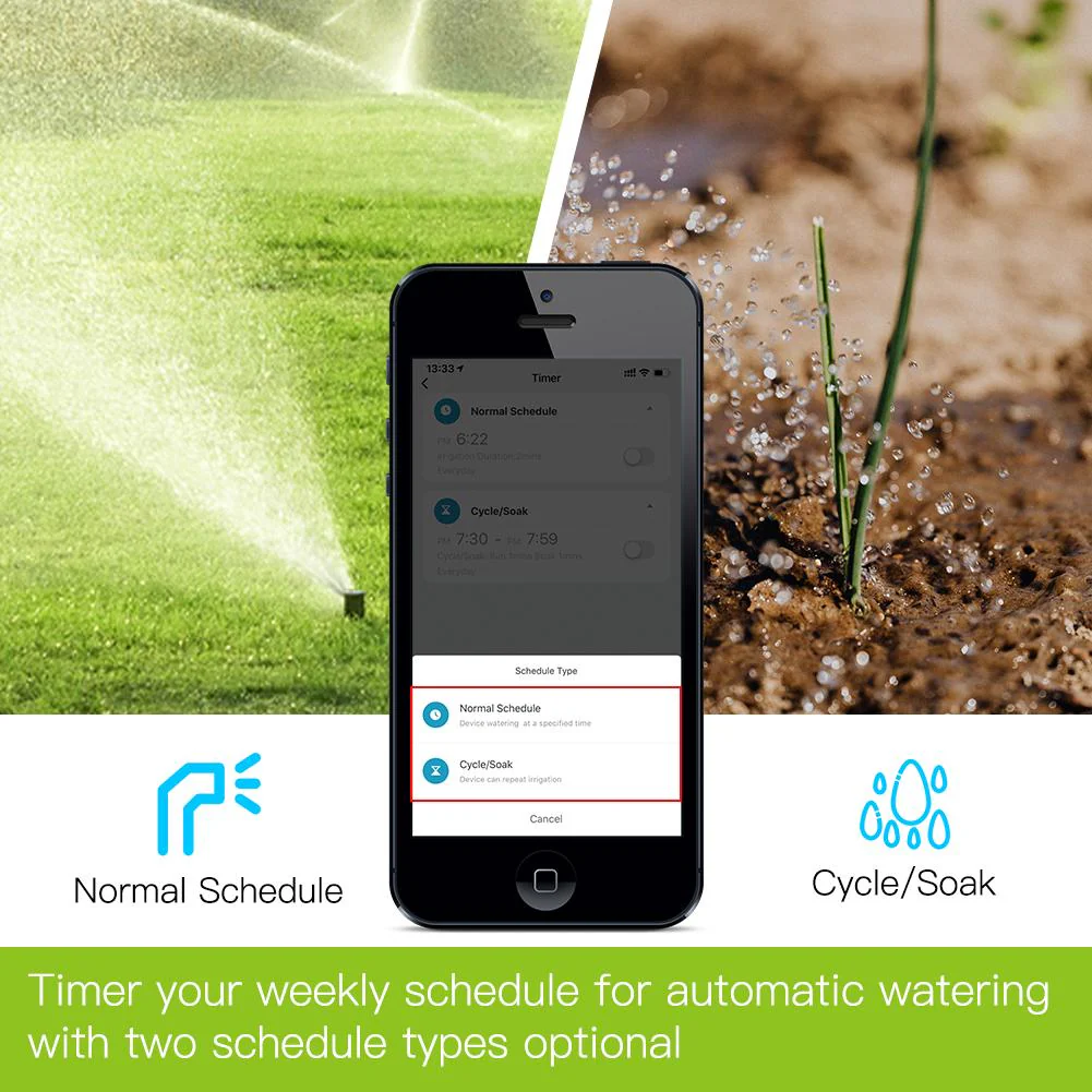 BLE Smart Sprinkler Water Timer with Rain Delay Filter Washer Programmable Irrigation Timer 3