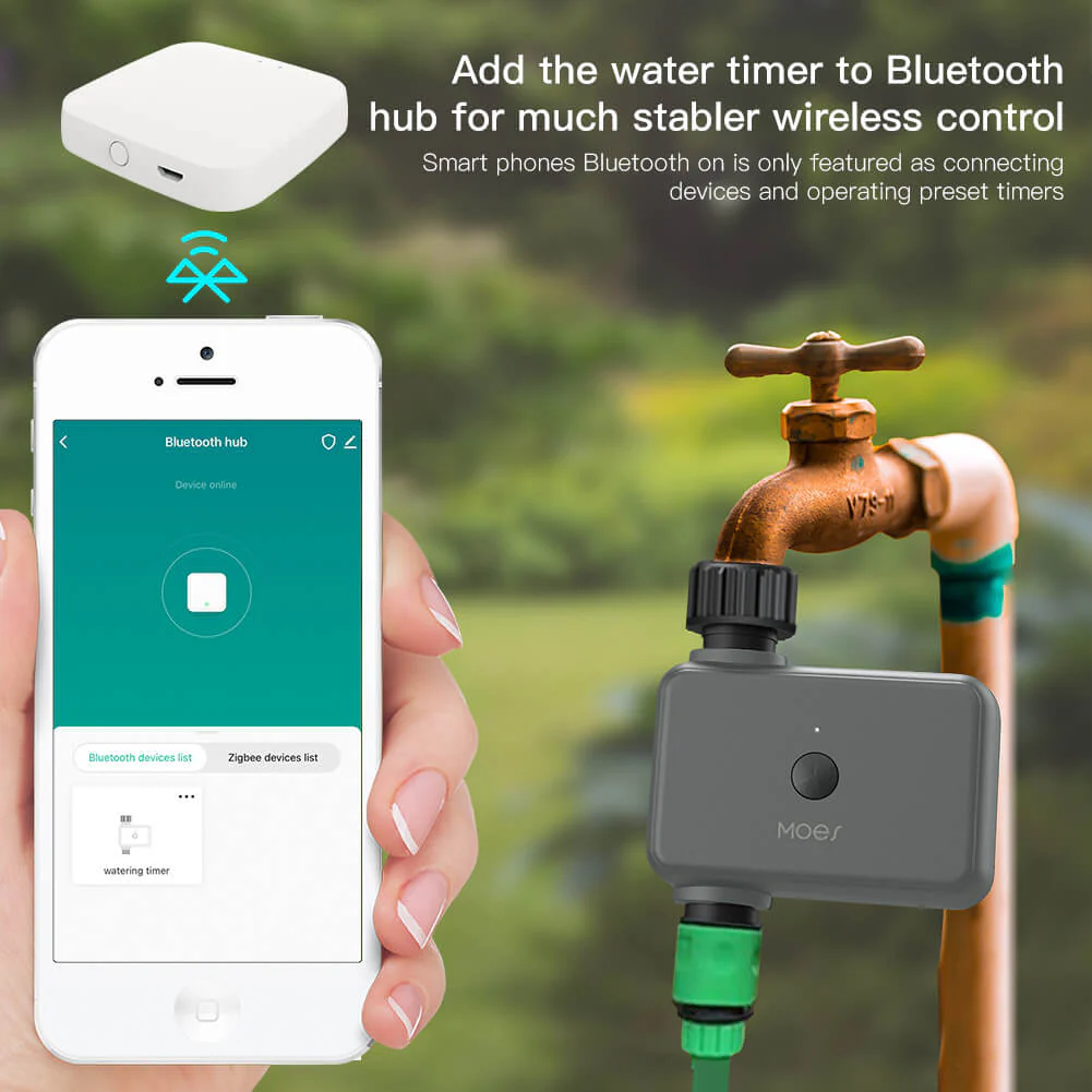 BLE Smart Sprinkler Water Timer with Rain Delay Filter Washer Programmable Irrigation Timer 7