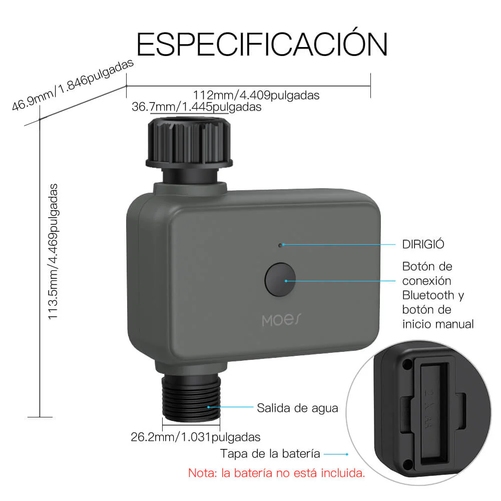BLE Smart Sprinkler Water Timer with Rain Delay Filter Washer Programmable Irrigation Timer 8