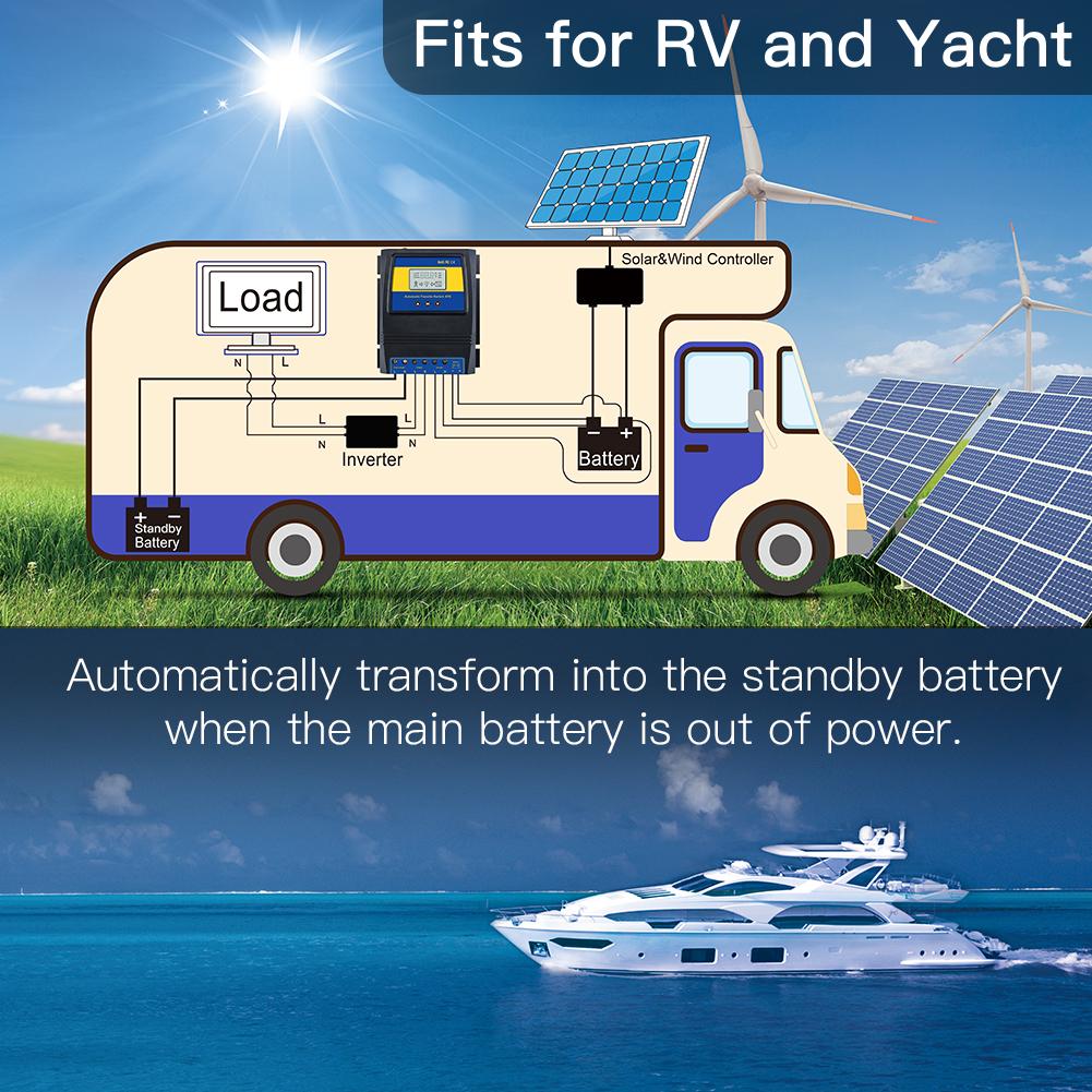 ATS Dual Power Inverter Automatic Transfer Switch Solar Charge Controller for Solar wind System 2