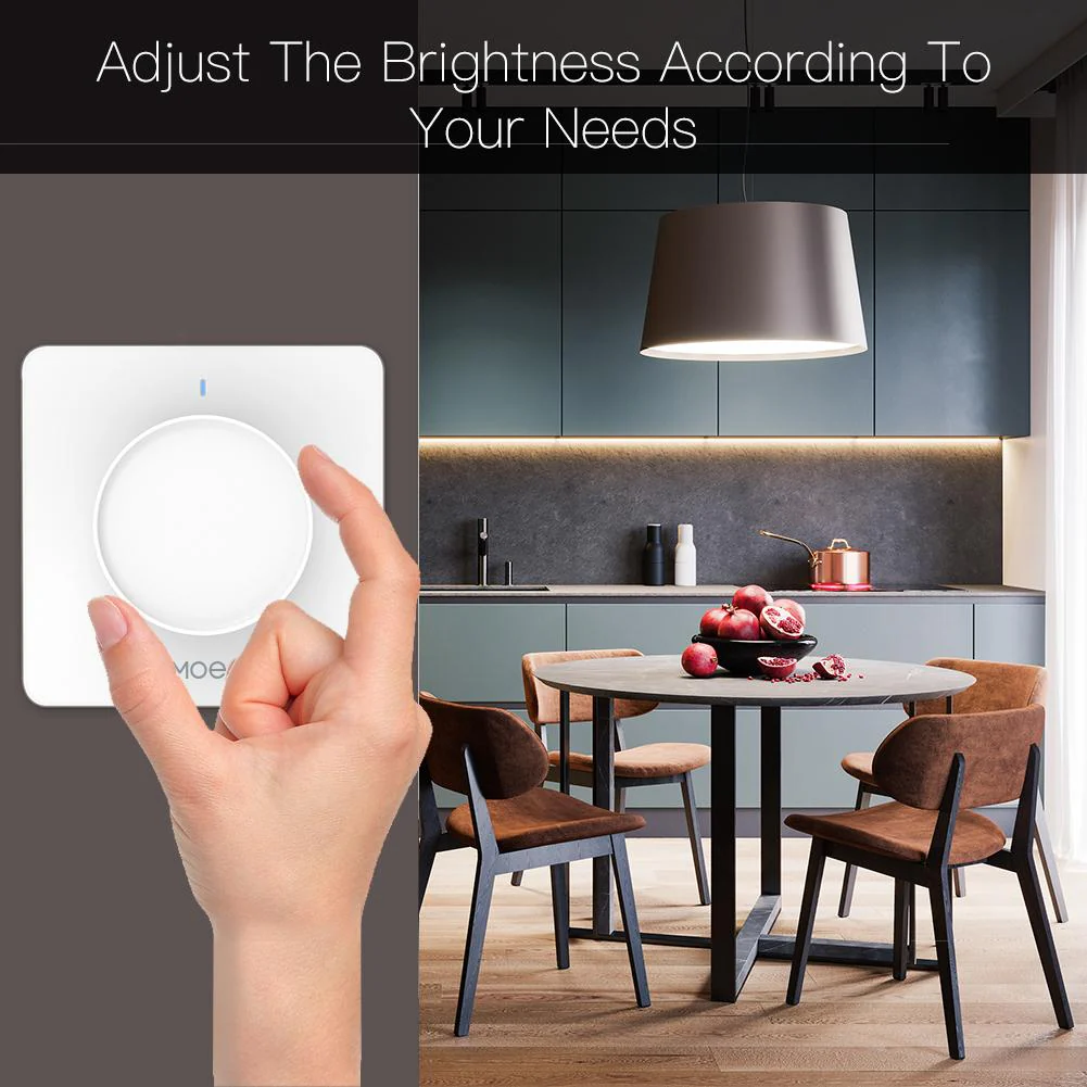 Smart Light Dimmer Rotary Switch Schedule Timer Brightness Memory EU 2