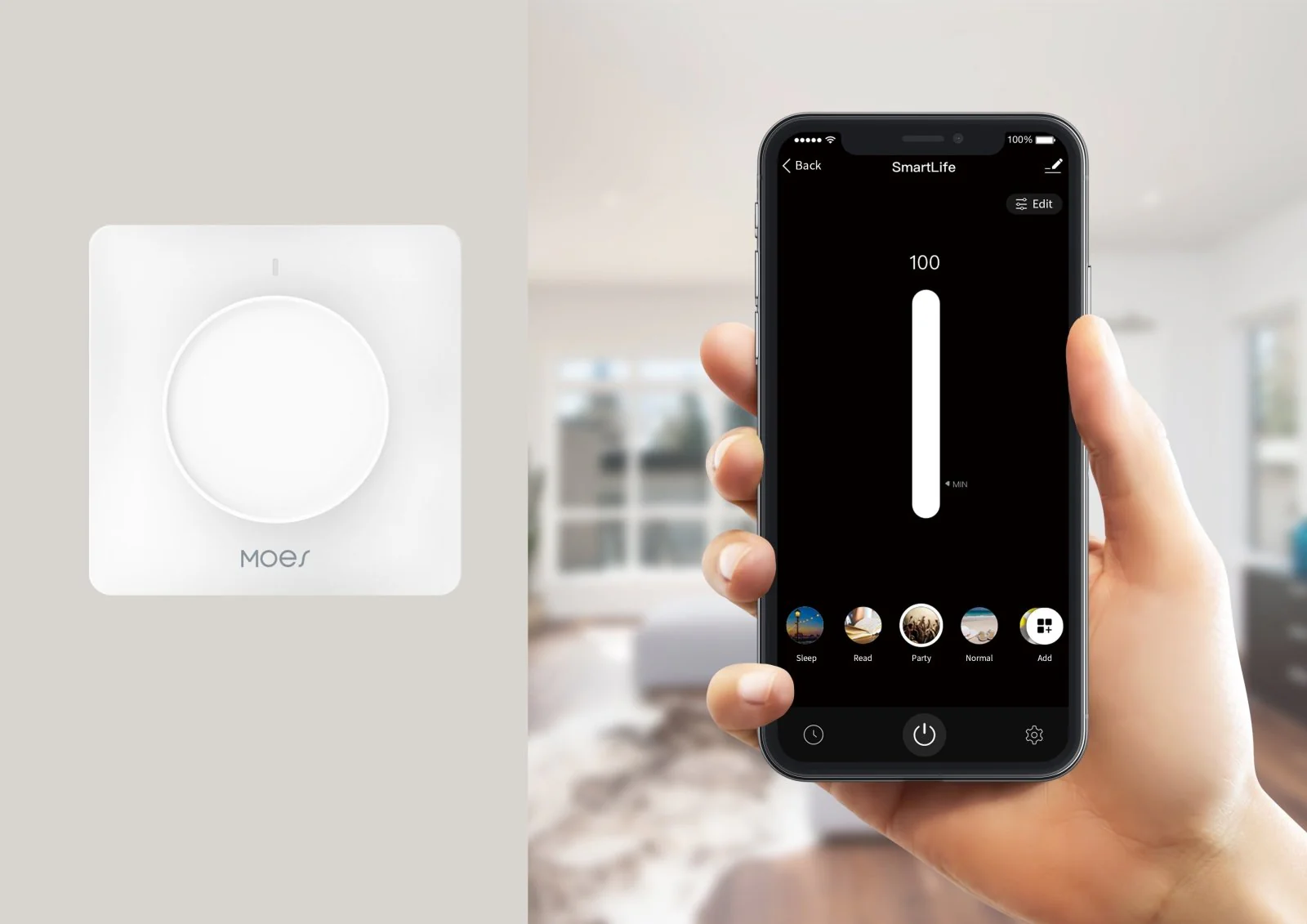 Smart Light Dimmer Rotary Switch Schedule Timer Brightness Memory EU 8