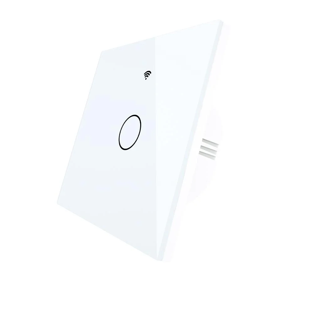 WiFi RF433 Smart Light Wall Touch Switch Single Pole 220V No Neutral Wire EU Standard 7