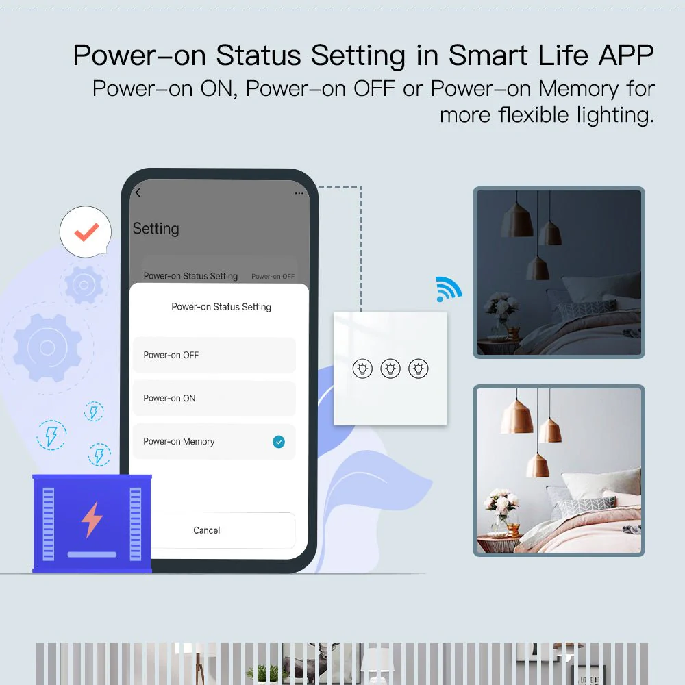 MOES WiFi Smart Light Dimmer Touch Panel Switch 1/2/3 Gang EU Version 4