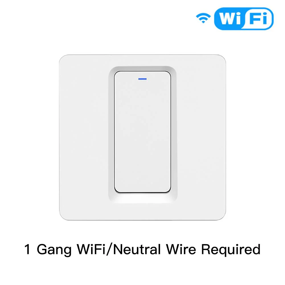 WiFi Smart Light Push Button Switch 2 Way Multi-Control Neutral Wire Required EU 2
