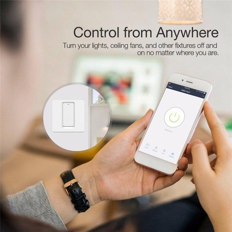 WiFi Smart Light Push Button Switch 2 Way Multi-Control Neutral Wire Required EU 4