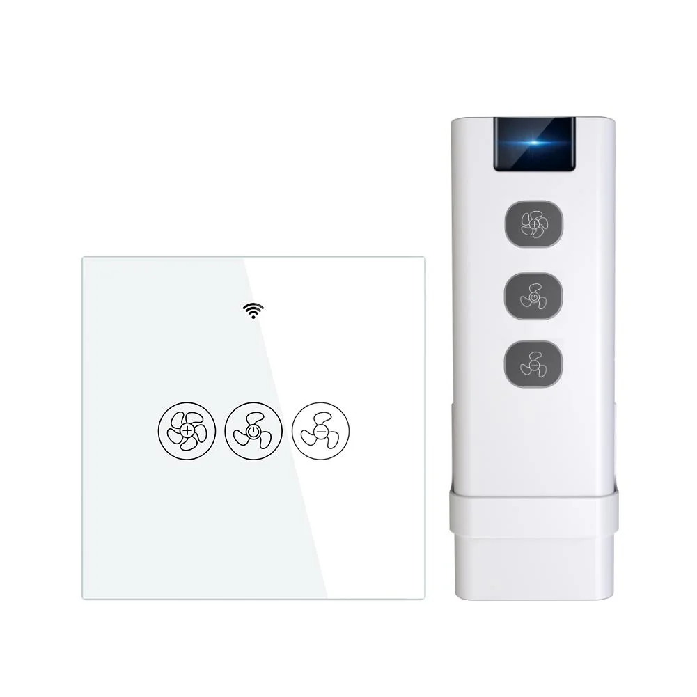 WiFi RF433 Smart Ceiling Fan Touch Switch Single Pole Neutral Wire Required EU 8