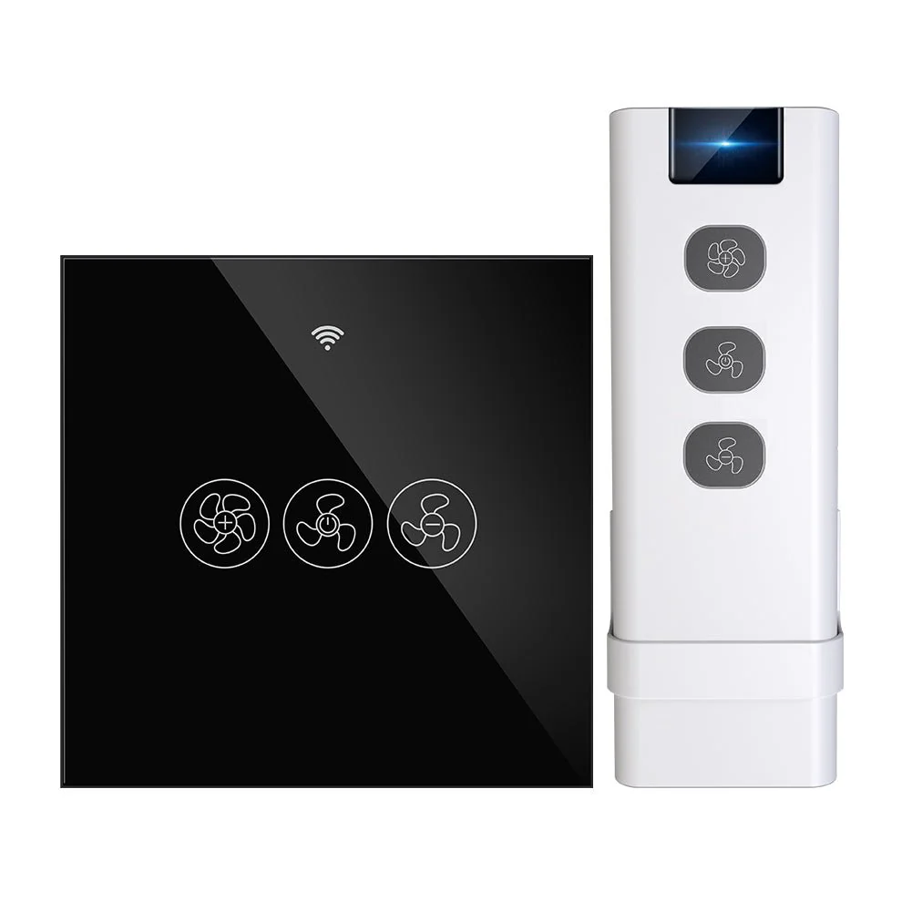 WiFi RF433 Smart Ceiling Fan Touch Switch Single Pole Neutral Wire Required EU 10
