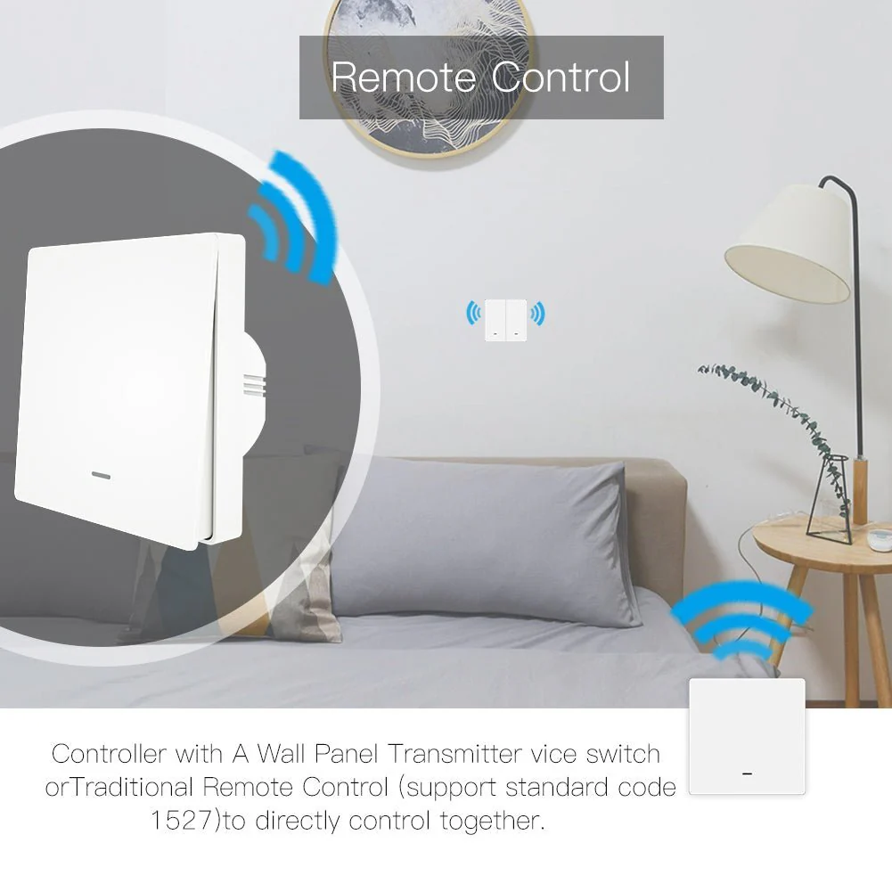 WiFi RF433 Smart Light 2 Way Multi-control Push Button Switch Neutral Wire EU 5