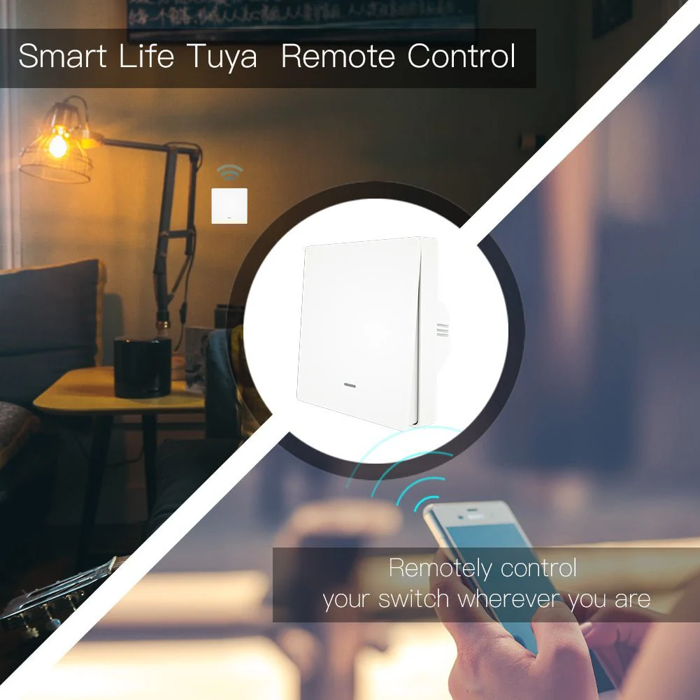 WiFi RF433 Smart Light 2 Way Multi-control Push Button Switch Neutral Wire EU 6