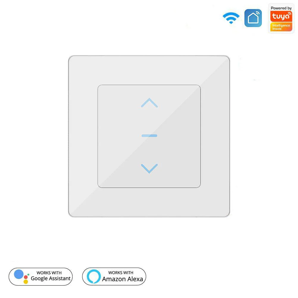 WiFi Touch Smart Curtain Switch Design for Motorized Curtains and Roller Blinds EU 2