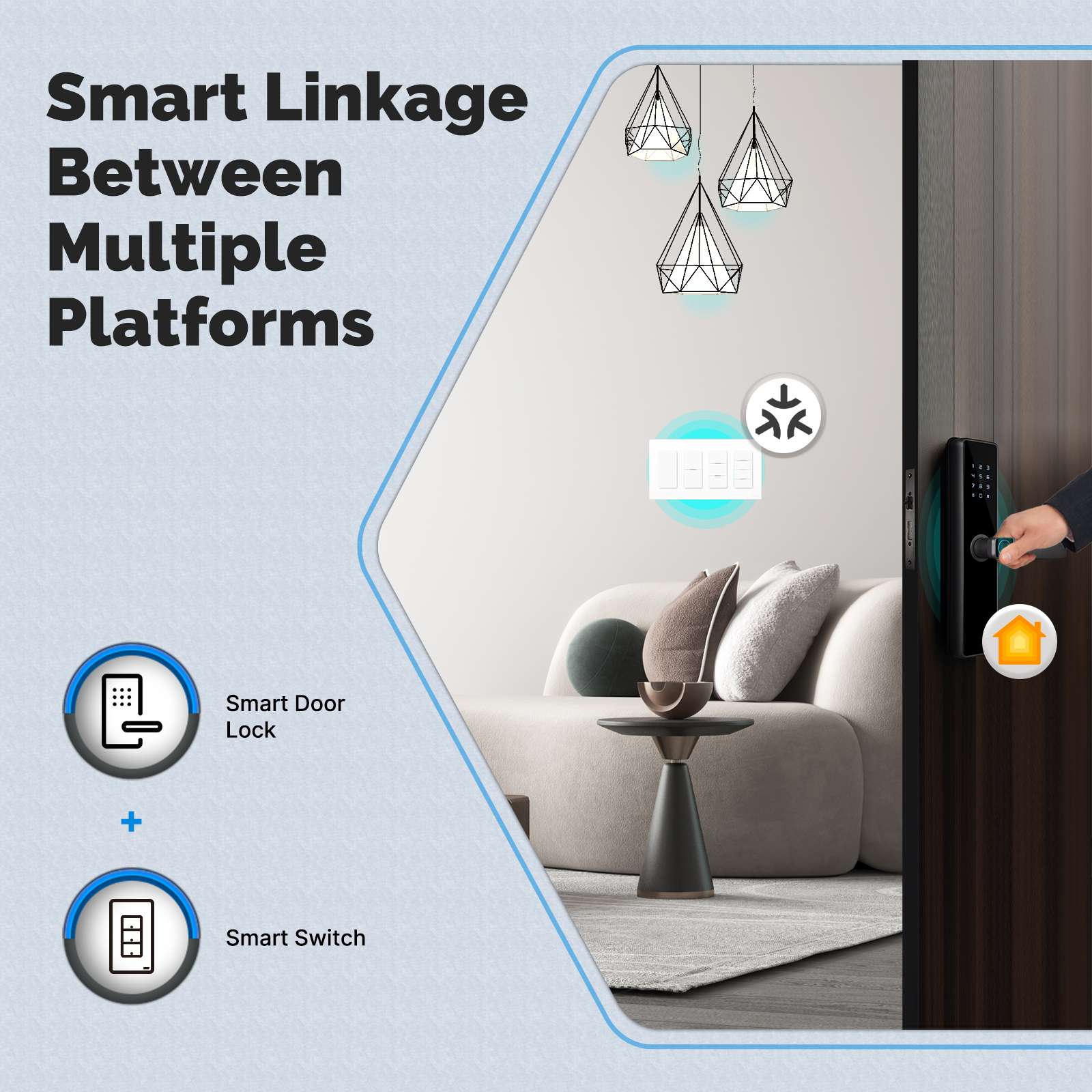 Matter WiFi Smart Light Button Switch App Control Neutral Wire Required US Standard 5