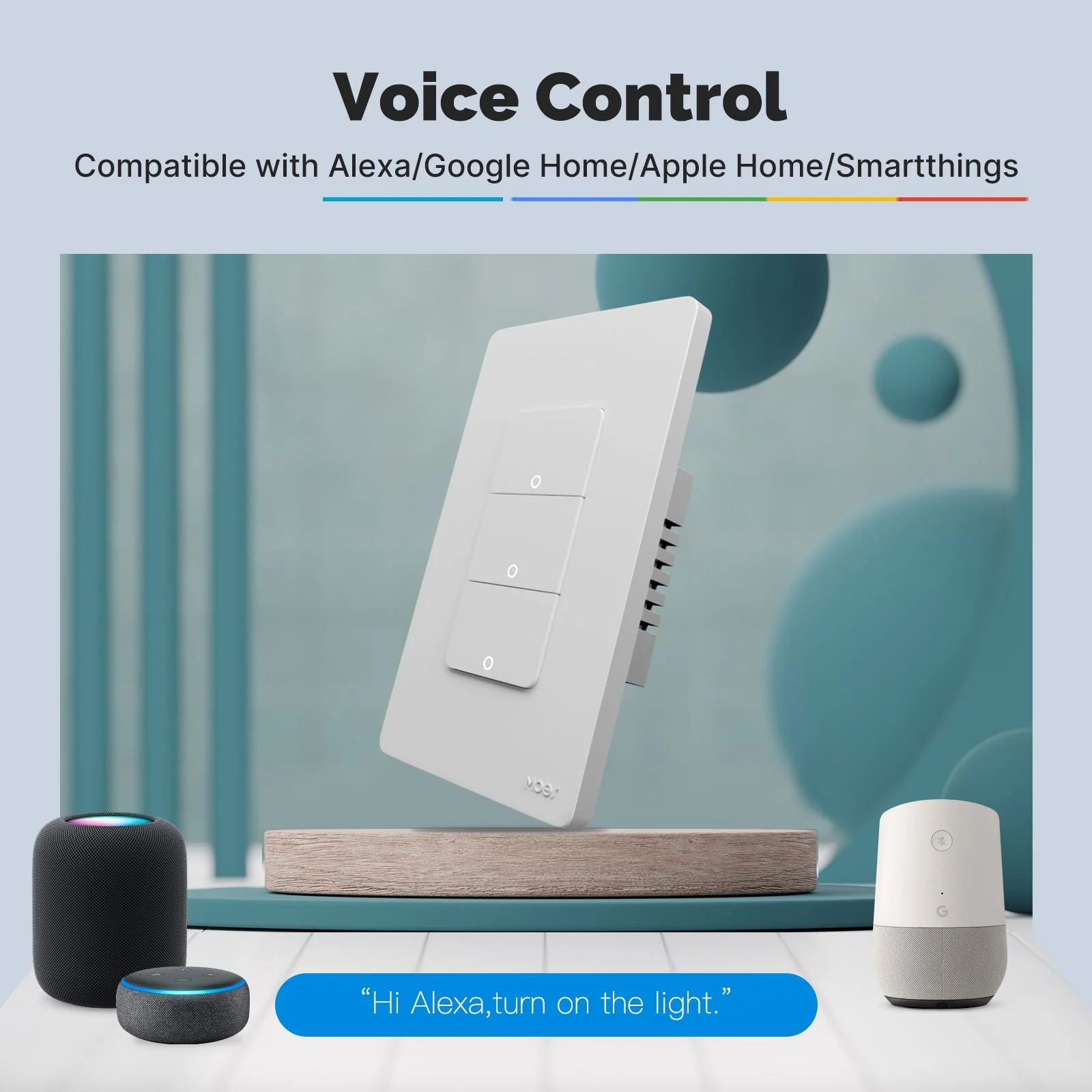 Matter WiFi Smart Light Button Switch App Control Neutral Wire Required US Standard 6