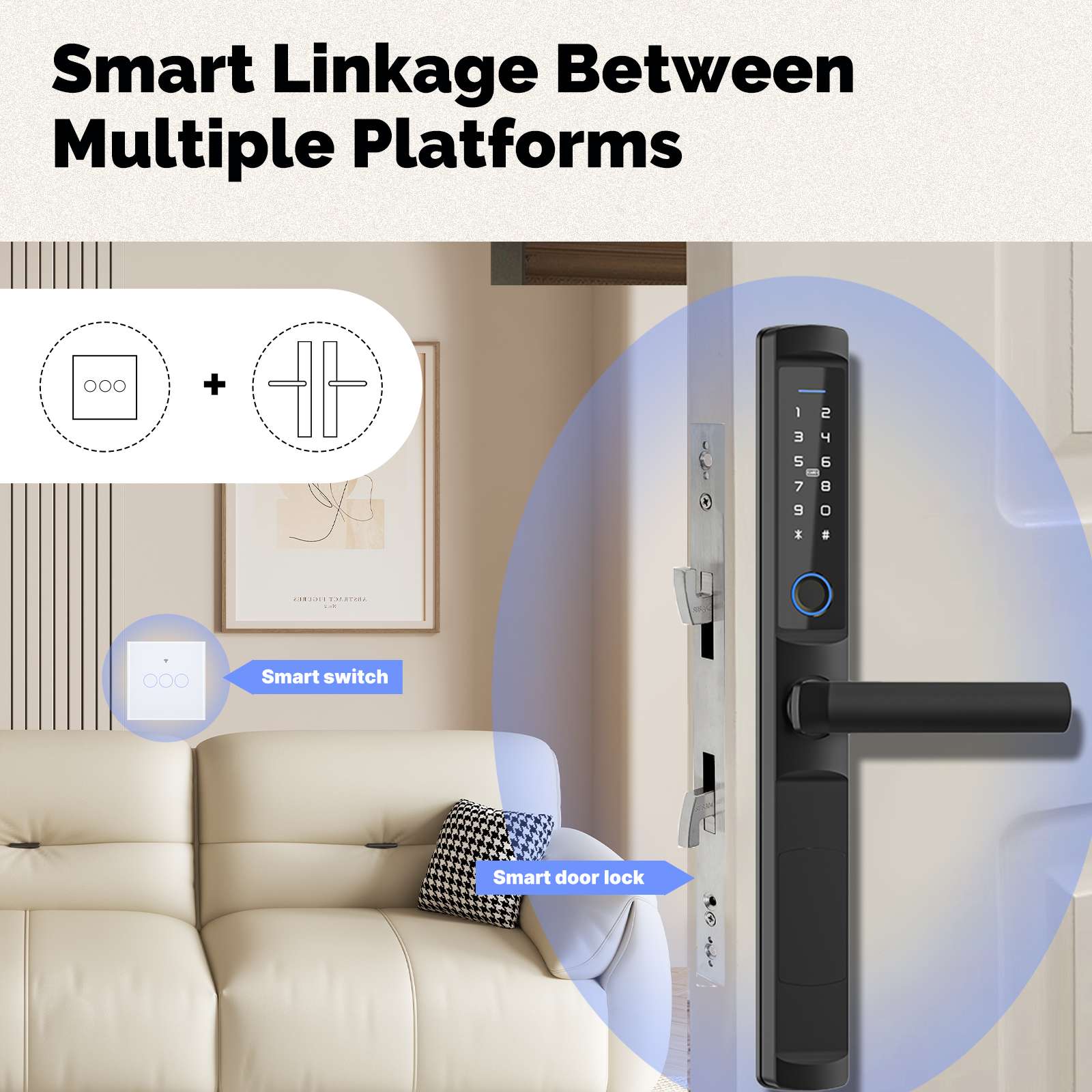 Matter WiFi Smart Light Switch Glass Panel Neutral Wire Required EU Standard 4