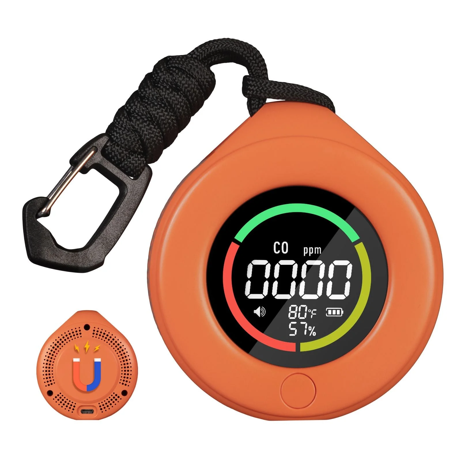 Mini Carbon Monoxide Detector Portable Temp/Humi/CO Meter(Non-smart)