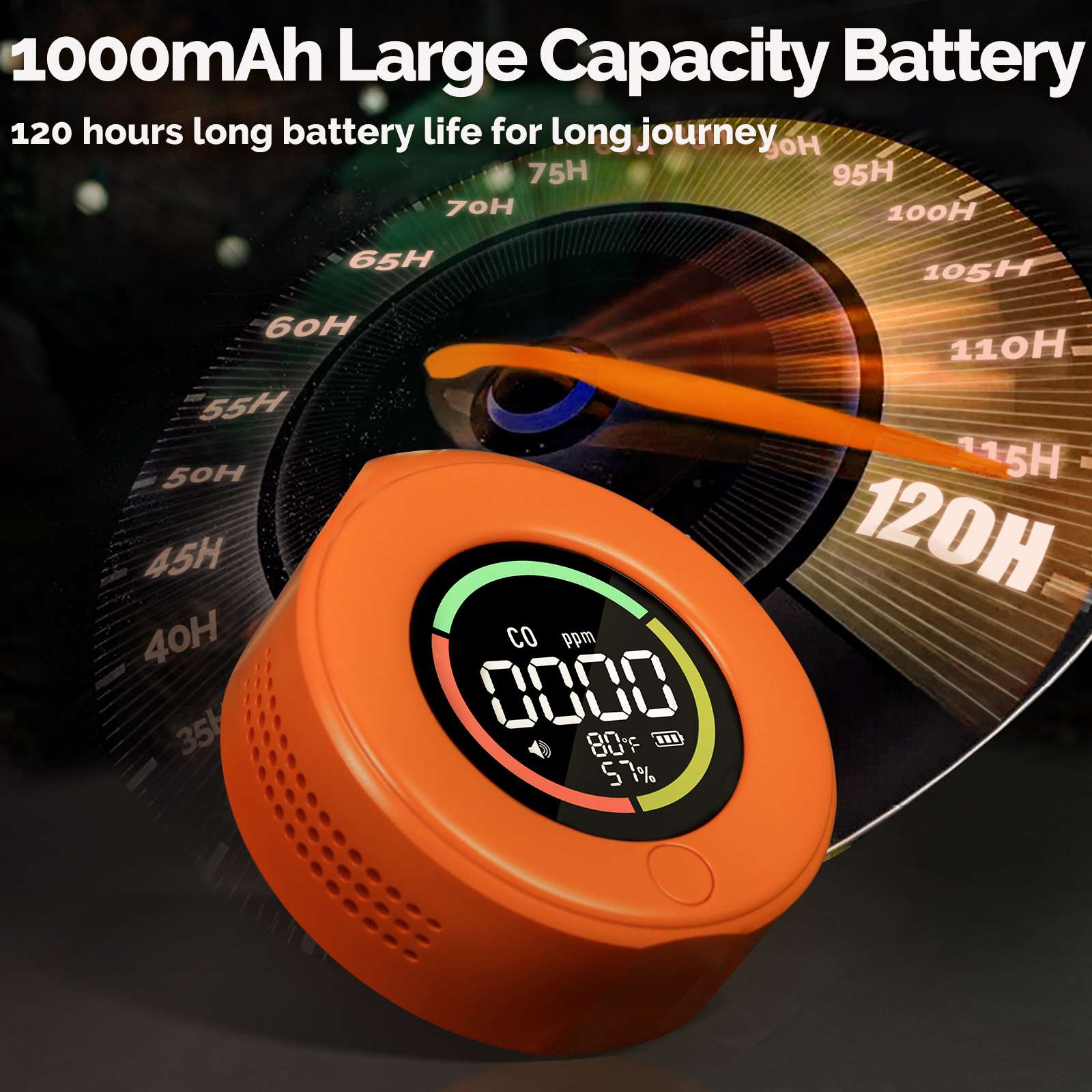 Mini Carbon Monoxide Detector Portable Temp/Humi/CO Meter(Non-smart) 3