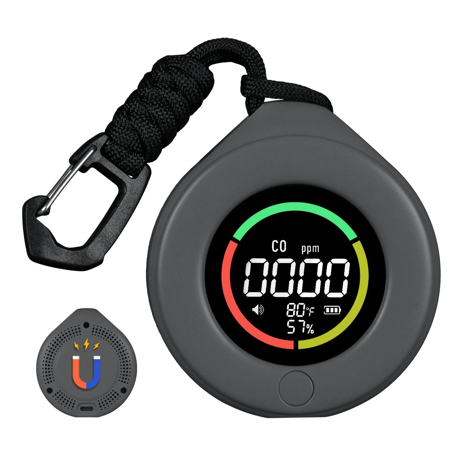Mini Carbon Monoxide Detector Portable Temp/Humi/CO Meter(Non-smart) 9