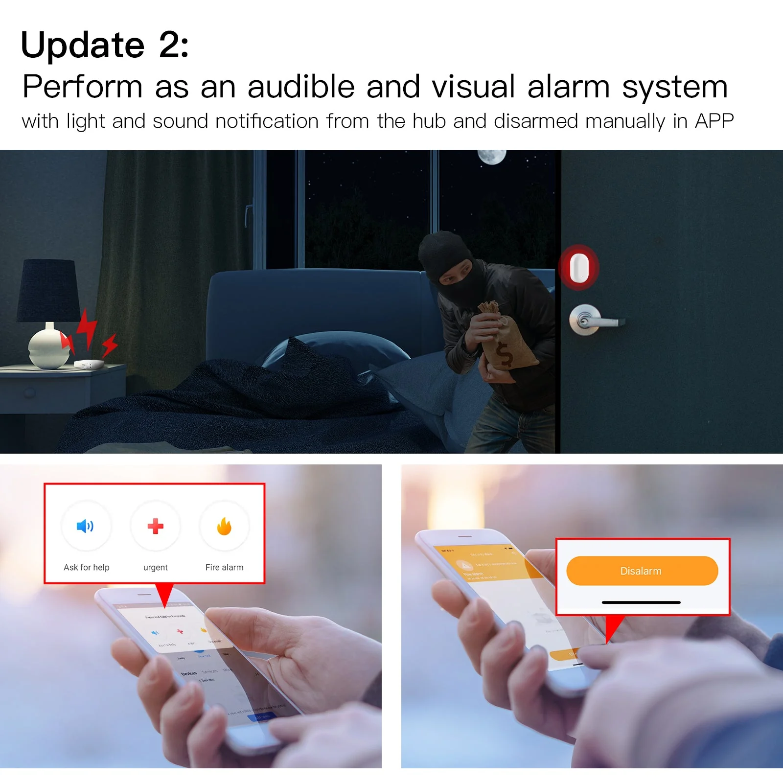 Smart Wired Multi-mode Gateway ZigBee WiFi BLE Mesh Hub Away Stay Home Security Protect Mode 7