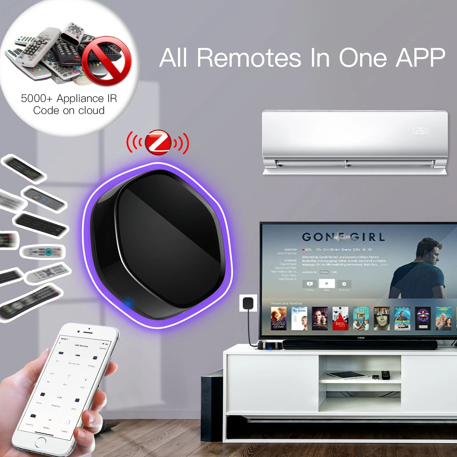 MOES WiFi 2 in 1 Wireless Multi-function Gateway With 38K IR Remote Controller 5
