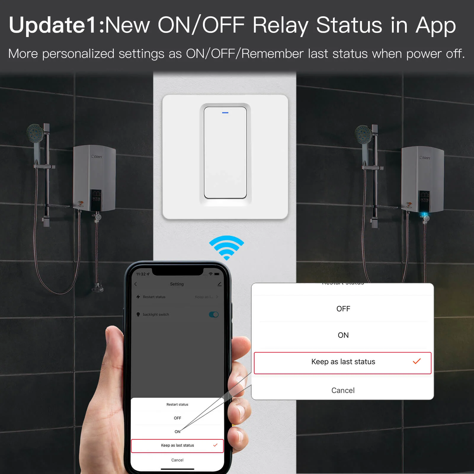 MOES Smart WiFi Water Heater Boiler Switch Wireless Control Timer for Heating Water 3