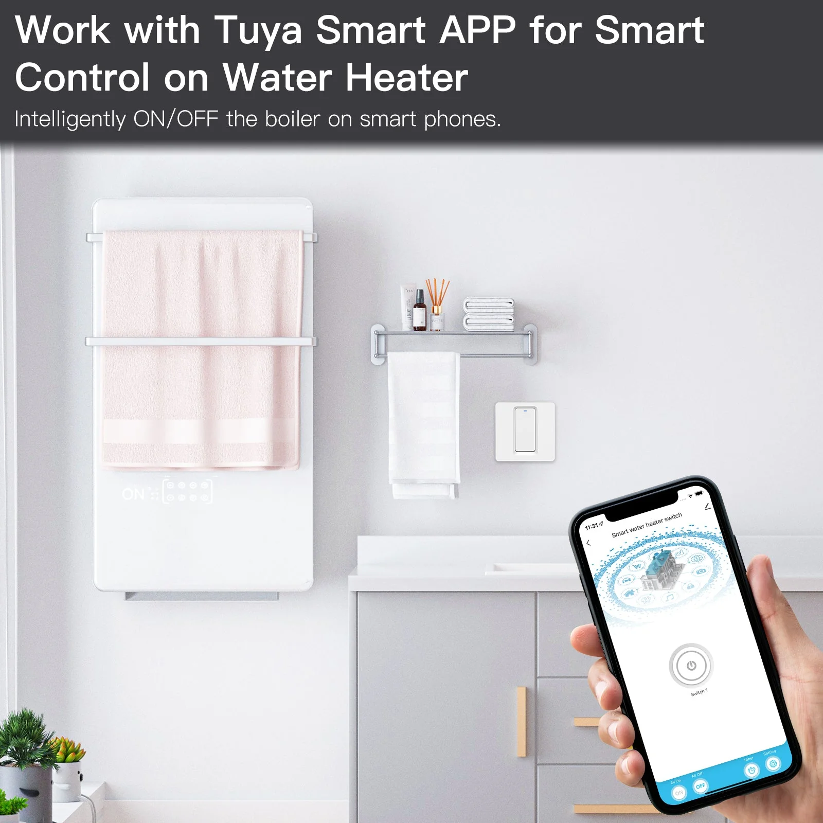 MOES Smart ZigBee Water Heater Boiler Switch Wireless Control Timer for Heating Water 20A EU 5