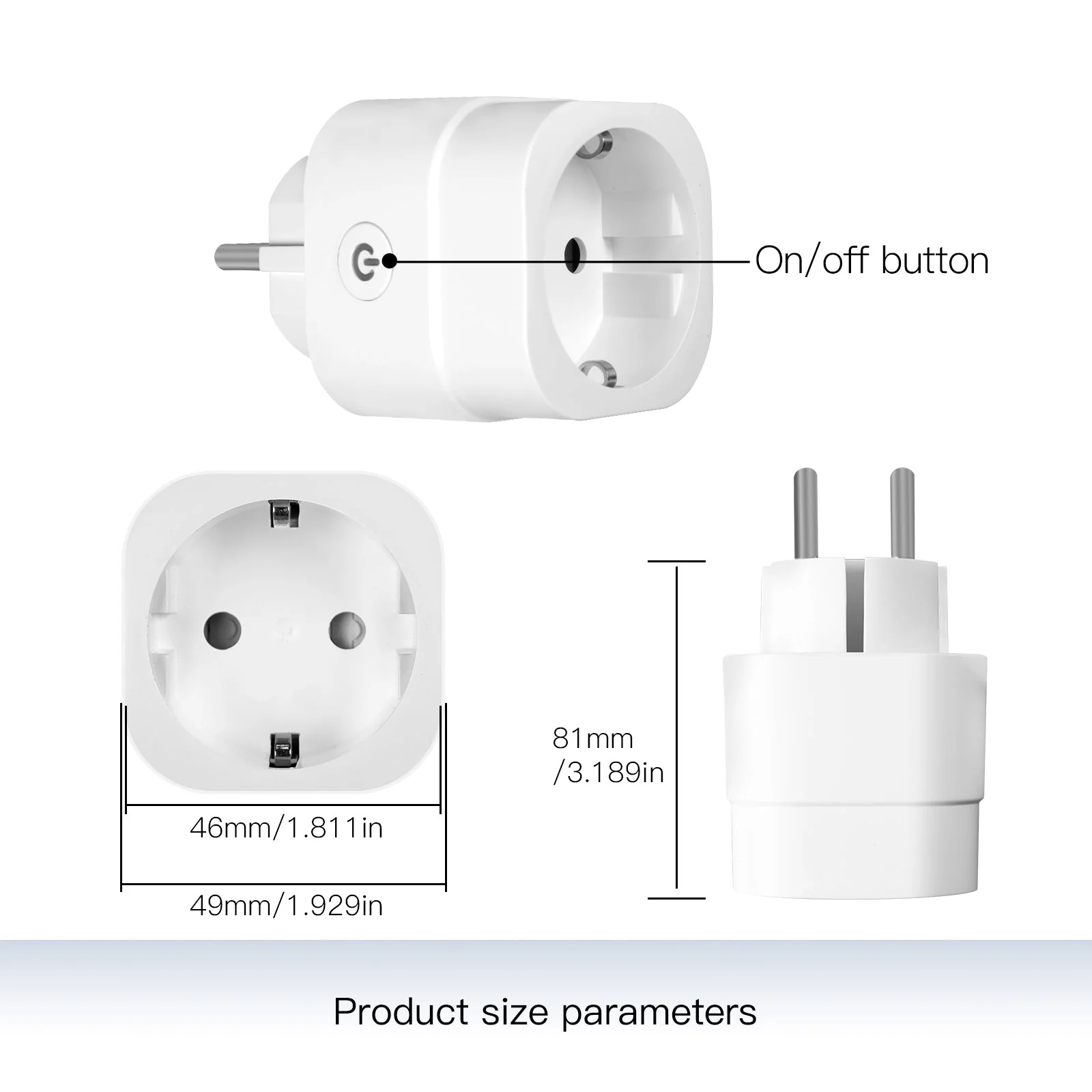 MOES WiFi Smart Power Dimmer Plug Brightness Adjust Timer Socket EU 4