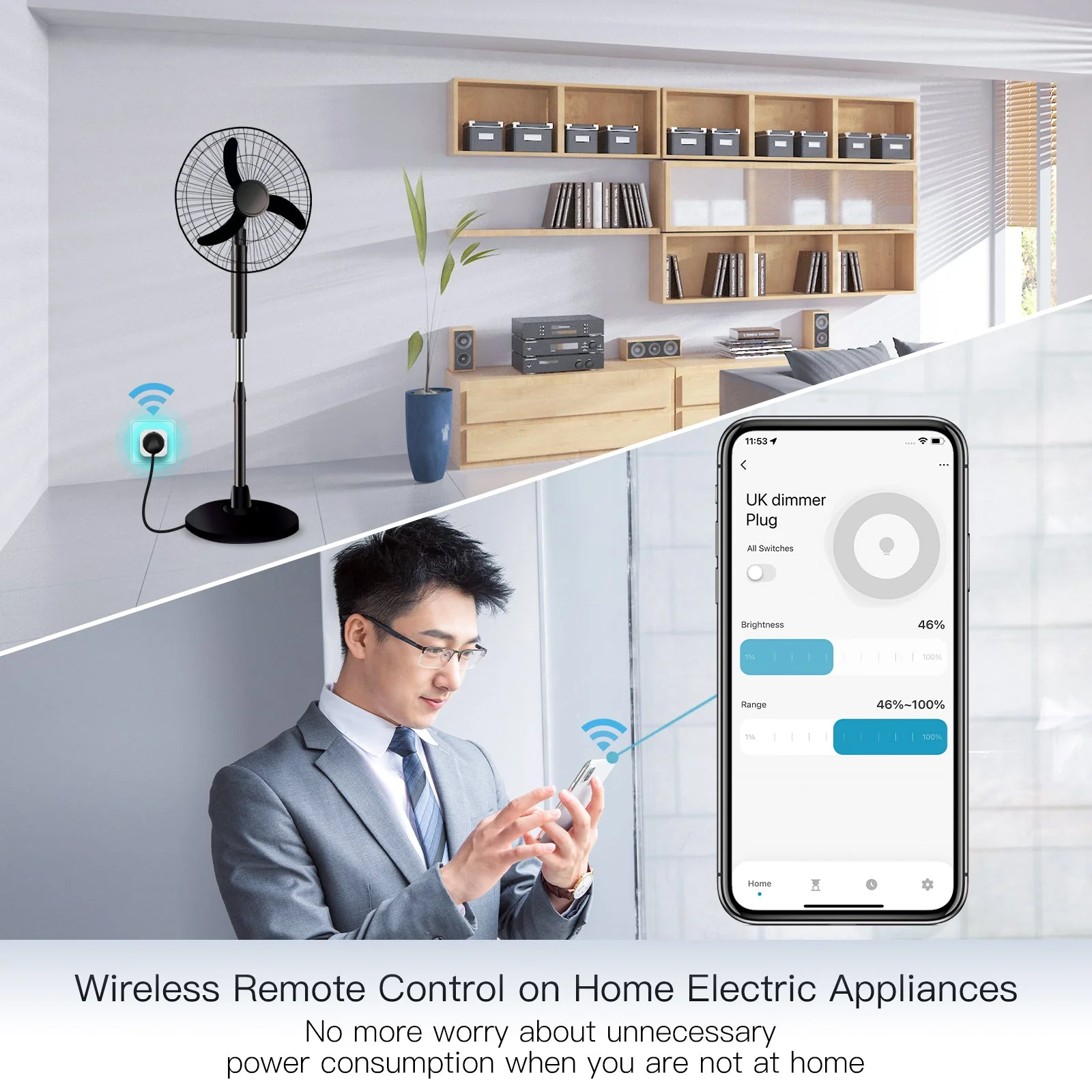 MOES WiFi Smart Power Dimmer Plug Brightness Adjust Timer Socket EU 7