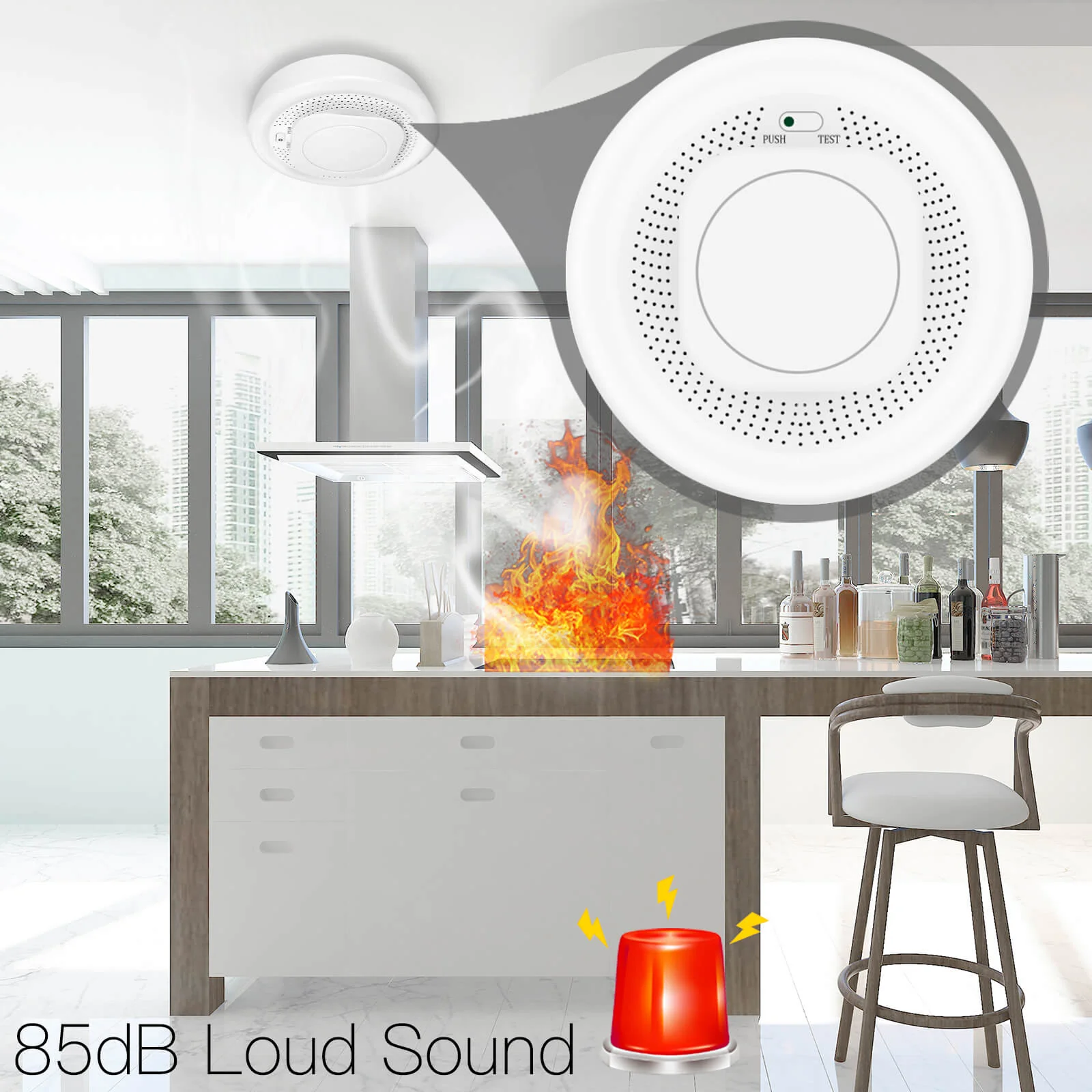 MOES ZigBee Smart Smoke Fire Detector Sensor 3