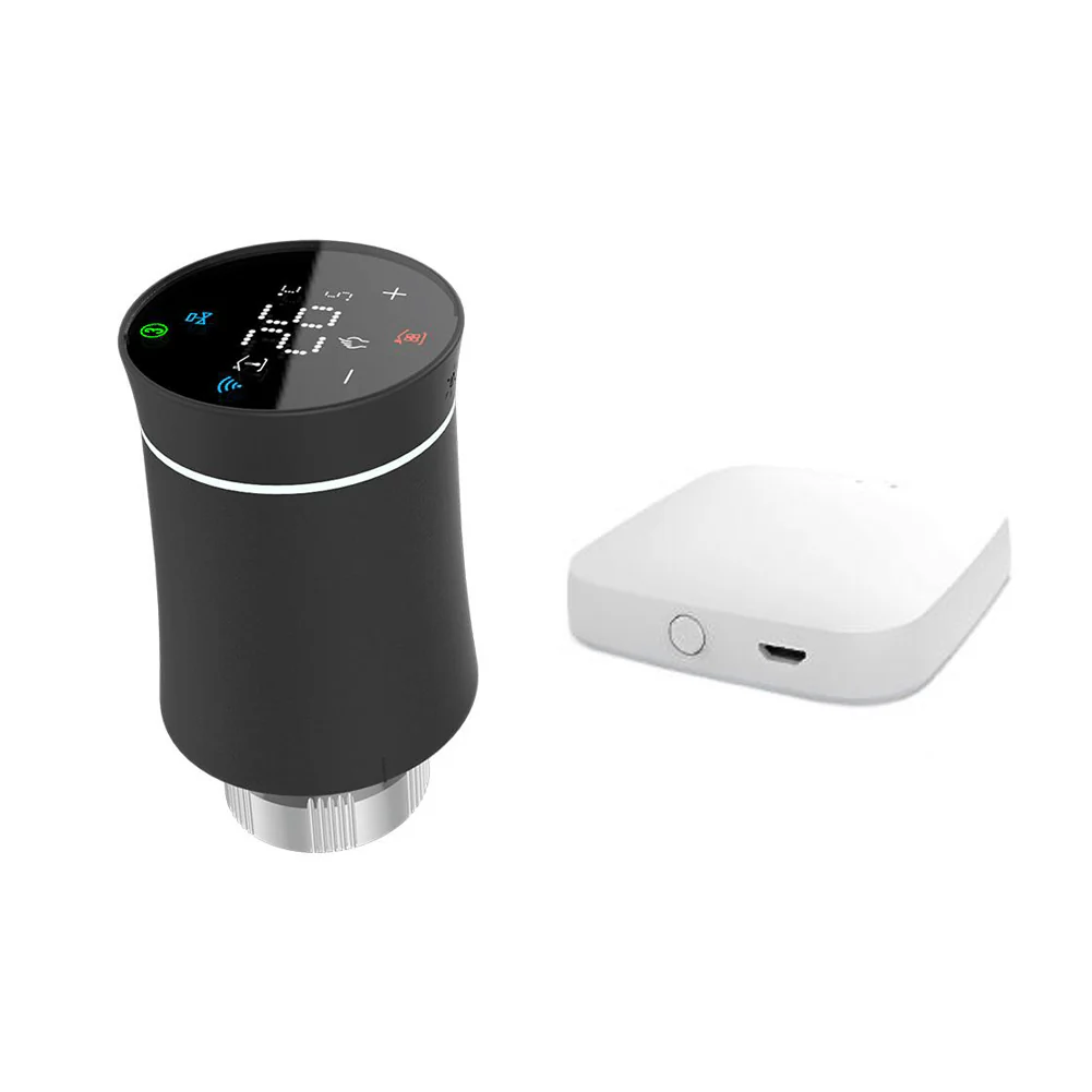 MOES ZigBee Smart Radiator Valves Tuya Save Energy Black White TRV BRT 100 Mini Soft Touching Thermostatic Valve 12