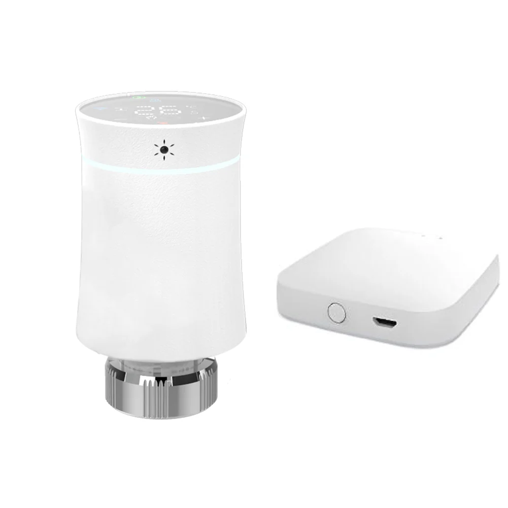 MOES ZigBee Smart Radiator Valves Tuya Save Energy Black White TRV BRT 100 Mini Soft Touching Thermostatic Valve 13