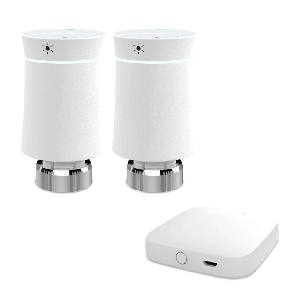 MOES ZigBee Smart Radiator Valves Tuya Save Energy Black White TRV BRT 100 Mini Soft Touching Thermostatic Valve 15