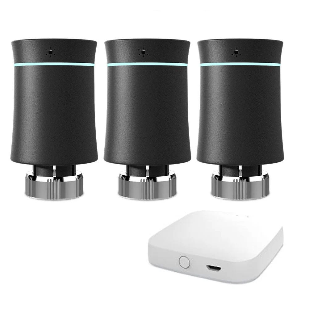 MOES ZigBee Smart Radiator Valves Tuya Save Energy Black White TRV BRT 100 Mini Soft Touching Thermostatic Valve 16