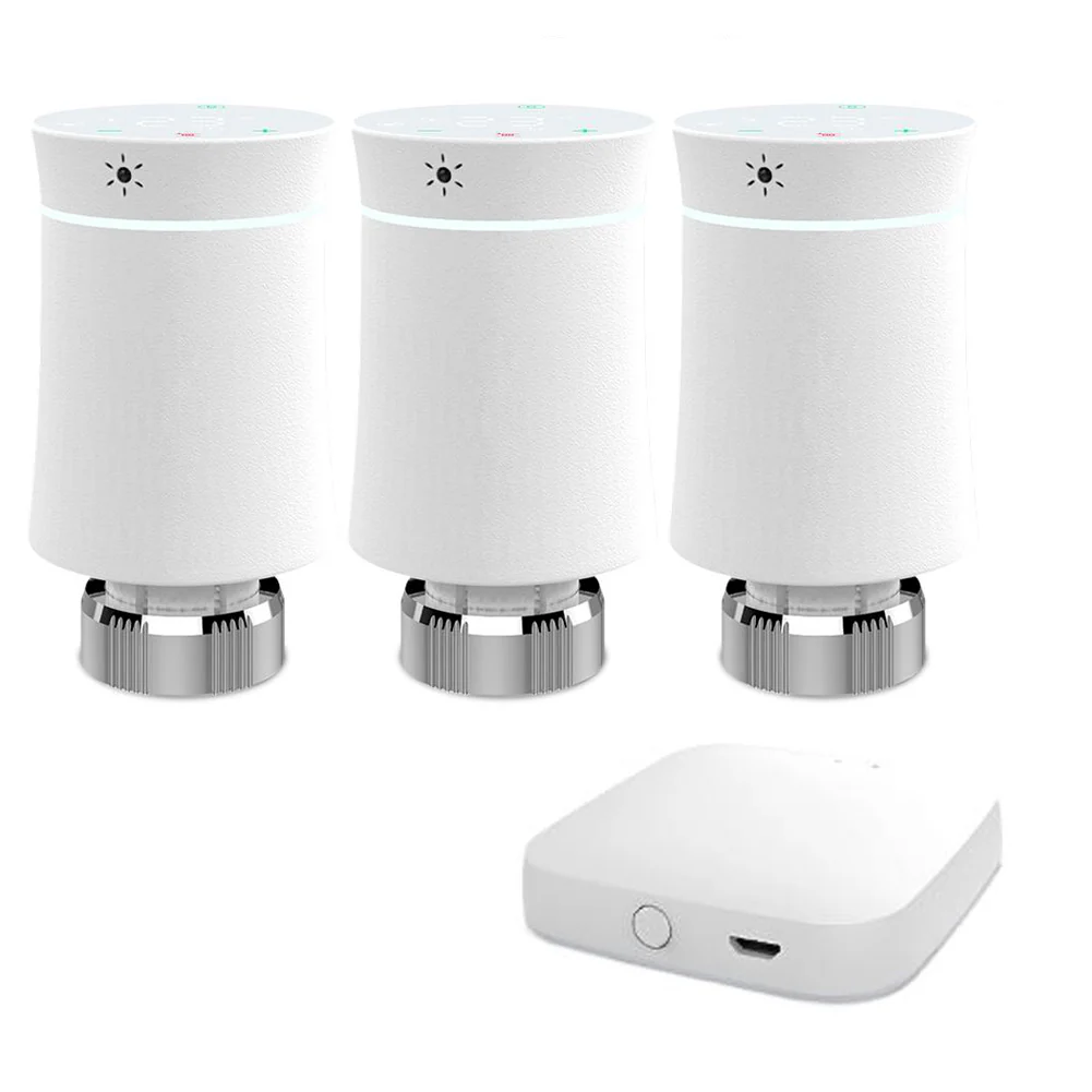 MOES ZigBee Smart Radiator Valves Tuya Save Energy Black White TRV BRT 100 Mini Soft Touching Thermostatic Valve 17