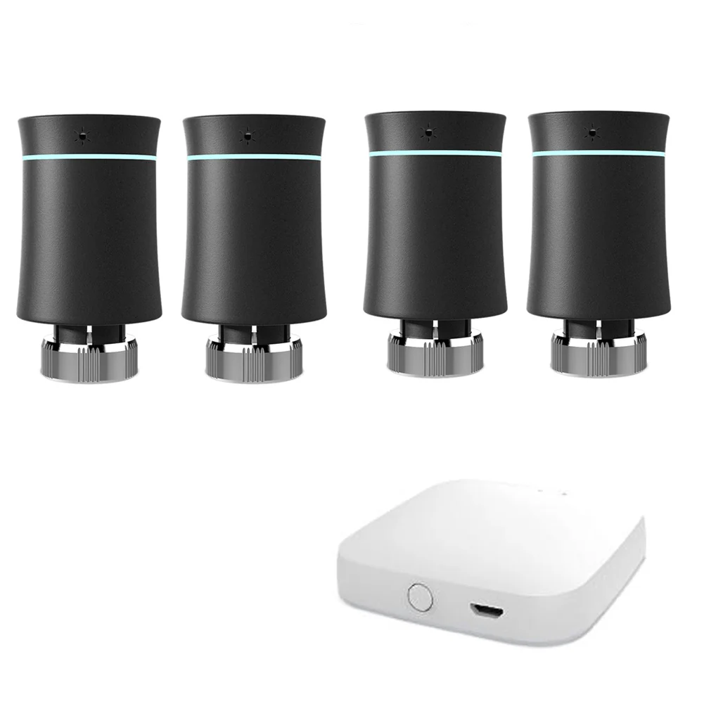 MOES ZigBee Smart Radiator Valves Tuya Save Energy Black White TRV BRT 100 Mini Soft Touching Thermostatic Valve 18