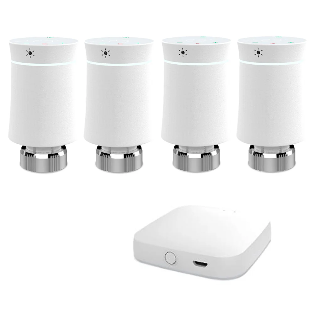 MOES ZigBee Smart Radiator Valves Tuya Save Energy Black White TRV BRT 100 Mini Soft Touching Thermostatic Valve 19