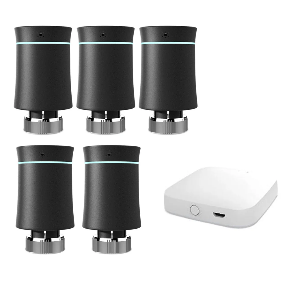 MOES ZigBee Smart Radiator Valves Tuya Save Energy Black White TRV BRT 100 Mini Soft Touching Thermostatic Valve 20