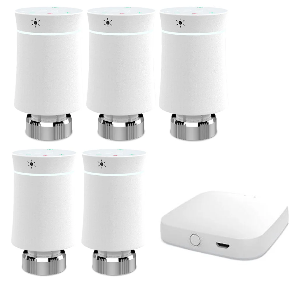 MOES ZigBee Smart Radiator Valves Tuya Save Energy Black White TRV BRT 100 Mini Soft Touching Thermostatic Valve 21
