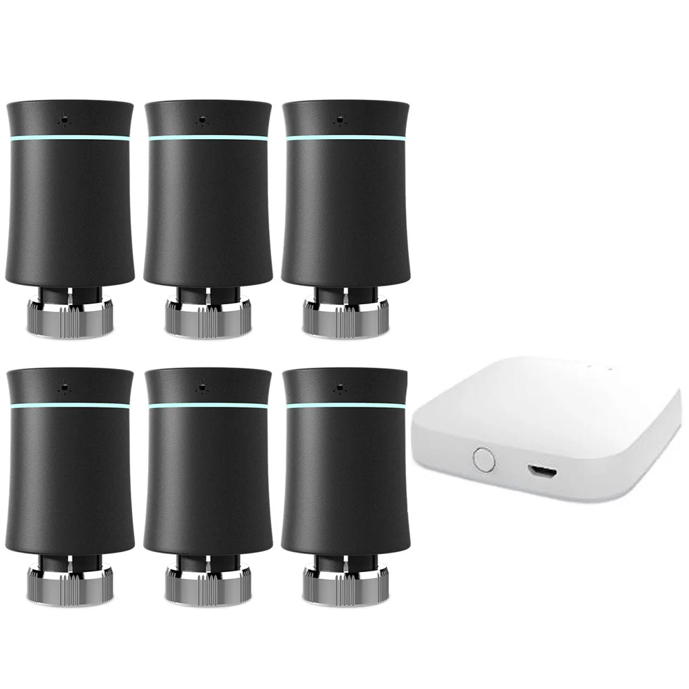 MOES ZigBee Smart Radiator Valves Tuya Save Energy Black White TRV BRT 100 Mini Soft Touching Thermostatic Valve 22